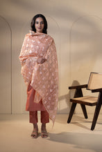 Load image into Gallery viewer, Lullaby Phulkari Dupatta for Women by Mystic Loom | Phulkari for online shopping | Summer light Dupatta |Peach