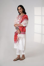 Load image into Gallery viewer, Saroor Kota Phulkari Dupatta for Women by Mysticloom| White Dupatta for Online Shopping // Summer Dupatta