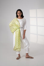 Load image into Gallery viewer, Splendid Trails Phulkari Dupatta for women by Mysticloom // Neon Pastel Organza Dupatta for Online shopping