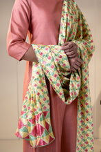 Load image into Gallery viewer, Lemon Vibes Phulkari Dupatta for Women by Mystic Loom | Phulkari for online shopping | Cotton Embroidery Dupatta