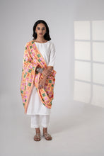 Load image into Gallery viewer, Blending Mist Phulkari Dupatta for Women by Mystic Loom | Peach Dupatta |
