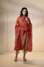 Load image into Gallery viewer, Color Fiesta Phulkari Dupatta for Women by Mystic Loom | Phulkari for online shopping | Red Wedding Dupatta
