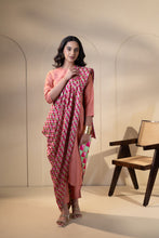 Load image into Gallery viewer, Serendipity Cotton Phulkari Dupatta for women by Mysticloom // Pink Dupatta embroidery