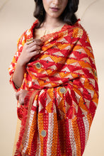 Load image into Gallery viewer, Red Elixir chiffon Phulkari Dupatta for women by Mystic Loom // Wedding Dupatta for Online Shopping