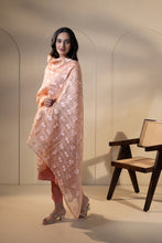 Load image into Gallery viewer, Lullaby Phulkari Dupatta for Women by Mystic Loom | Phulkari for online shopping | Summer light Dupatta |Peach
