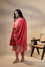 Load image into Gallery viewer, Autumn Maple Phulkari Dupatta for Women by Mystic Loom | Red| Festive