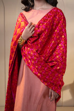 Load image into Gallery viewer, Reigning Red cotton Phulkari Dupatta for women by Mystic Loom //  Wedding Dupatta // Bride
