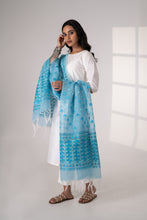 Load image into Gallery viewer, Falak Phulkari Dupatta for Women by Mystic Loom | Summer Dupatta | Kota