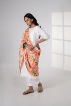 Load image into Gallery viewer, Blending Mist Phulkari Dupatta for Women by Mystic Loom | Peach Dupatta