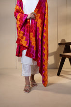 Load image into Gallery viewer, Angelic Spell Phulkari Dupatta for Women by Mystic Loom | Red| Festive