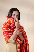 Load image into Gallery viewer, Red Elixir chiffon Phulkari Dupatta for women by Mystic Loom // Wedding Dupatta for Online Shopping