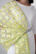 Load image into Gallery viewer, Splendid Trails Phulkari Dupatta for women by Mysticloom // Neon Pastel Organza Dupatta for Online shopping