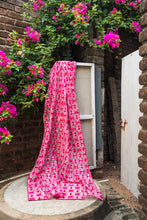 Load image into Gallery viewer, Splendid Trails Phulkari Dupatta for women by Mysticloom // Pink Pastel Organza Dupatta for Online shopping