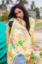 Load image into Gallery viewer, Lemon Phulkari Dupatta handmade | Beautiful light dupatta for wedding