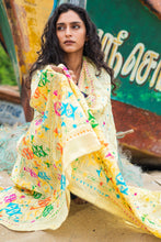 Load image into Gallery viewer, Lemon Phulkari Dupatta handmade | Beautiful light dupatta for wedding
