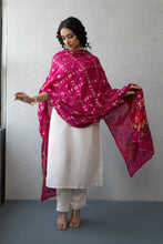 Load image into Gallery viewer, Bridal Pink Dupatta | Hand Made Phulkari Dupatta |Chiffon Dupatta