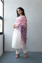 Load image into Gallery viewer, Kota Phulkari Embroidery Dupatta | Pink Dupatta | Light Dupatta for women online