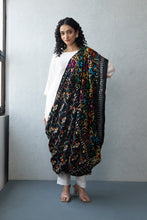 Load image into Gallery viewer, Black Hand Made Phulkari Dupatta for Women | Online shopping Dupatta | Wedding Dupatta