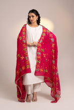 Load image into Gallery viewer, Red Handmade Bridal wedding Phulkari Embroidery dupatta for online shopping | Women Dupatta