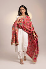 Load image into Gallery viewer, Wedding Bridal Phulkari Dupatta by Mystic Loom online for women| hot pink | Gold