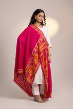 Load image into Gallery viewer, Wedding Bridal Phulkari Dupatta by Mystic Loom online for women| hot pink | Embroidery| Festive