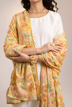 Load image into Gallery viewer, Peach Phulkari Dupatta by Mystic Loom online for women| summer light dupatta | Embroidery| Festive