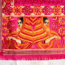 Load image into Gallery viewer, Mysticloom Phulkari Work for bride | Wedding Celebrations Dupatta | Festive | Hot Pink | Embroidery