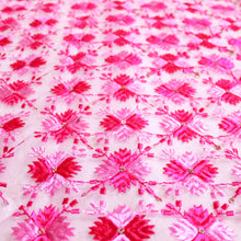 Load image into Gallery viewer, Pink Phulkari Motifs on Organza dupatta by Mysticloom