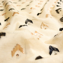 Load image into Gallery viewer, Nikhat handmade Phulkari Dupatta for women by Mystic Loom // Gold and Black kota dupatta for summer