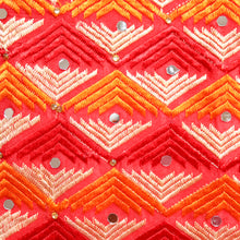 Load image into Gallery viewer, Red Elixir chiffon Phulkari Dupatta for women by Mystic Loom // Wedding Dupatta for Online Shopping