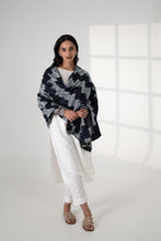Load image into Gallery viewer, Aarzoo Phulkari Dupatta for Women by Mystic Loom | Black Dupatta
