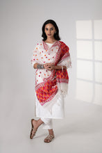 Load image into Gallery viewer, Saroor Kota Phulkari Dupatta for Women by Mysticloom| White Dupatta for Online Shopping // Summer Dupatta
