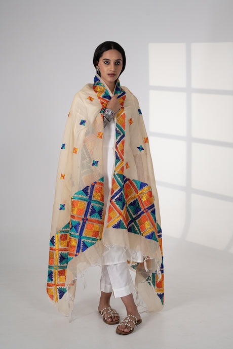 Aarzoo Phulkari Dupatta for Women by Mystic Loom