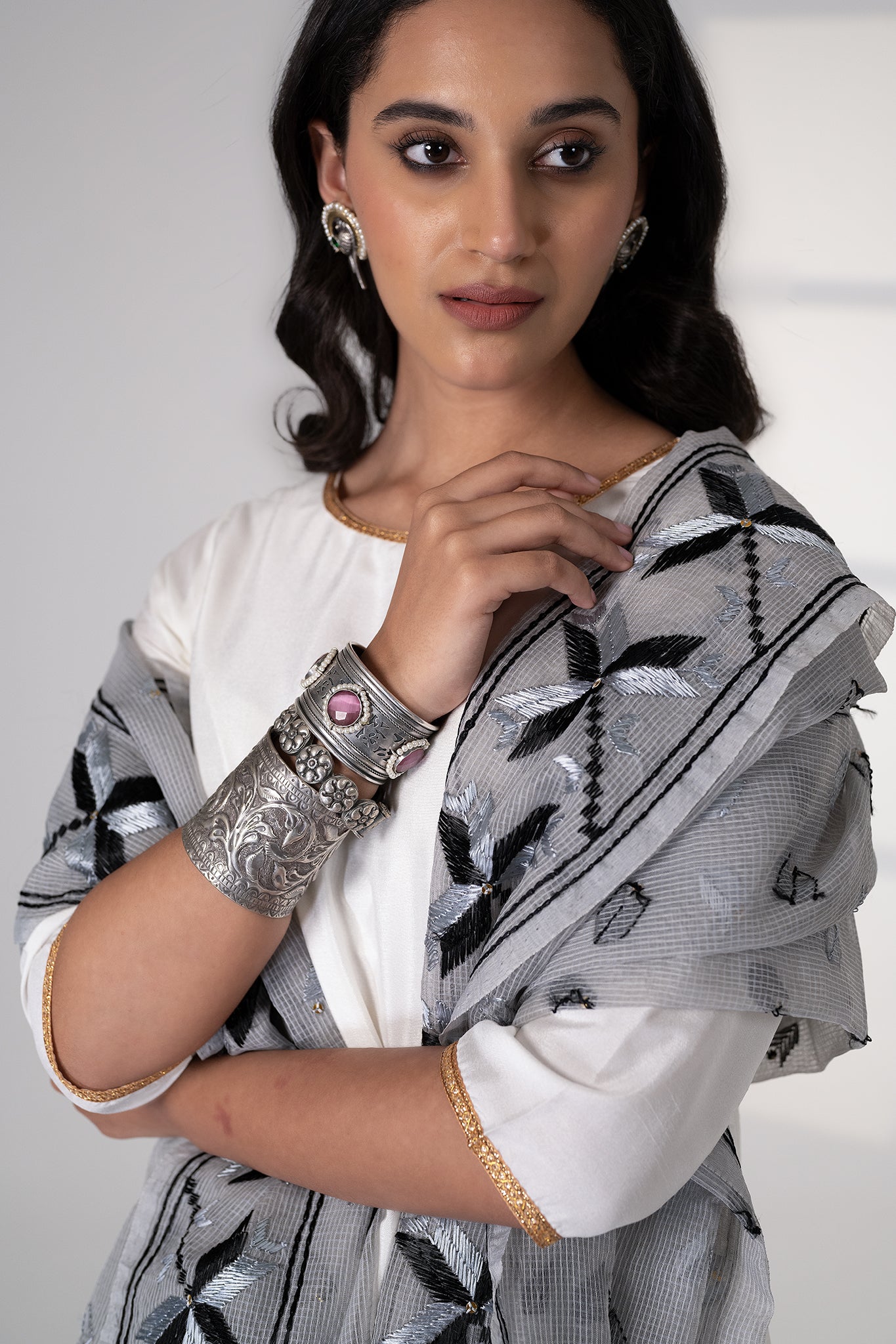 Chann Phulkari Dupatta for Women by Mystic Loom | Summer Dupatta | Kota