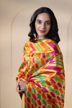 Load image into Gallery viewer, Royal Bird Phulkari Dupatta for women by Mystic Loom //  Dupatta for online shopping // traditional Phulkari Motifs // heritage and culture
