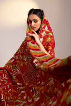 Load image into Gallery viewer, Traditional motif khadar handmade phulkari dupatta | Wedding | Bridal | Phulkari motifs | traditional
