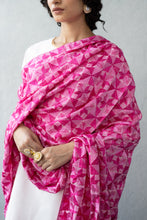 Load image into Gallery viewer, Phulkari Dupatta by Mystic Loom online for women| pink | Embroidery| Festive

