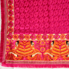 Load image into Gallery viewer, Mysticloom Phulkari Work for bride | Wedding Celebrations Dupatta | Festive | Hot Pink | Embroidery

