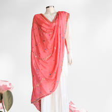 Load image into Gallery viewer, Pink Handmade Phulkari Dupatta
