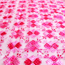 Load image into Gallery viewer, Pink Phulkari Motifs on Organza dupatta by Mysticloom
