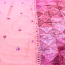Load image into Gallery viewer, Pink handmade Phulkari Dupatta by Mysticloom
